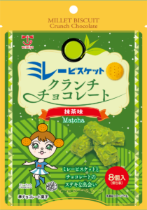 わらいやのミレービスケットクランチチョコ抹茶味